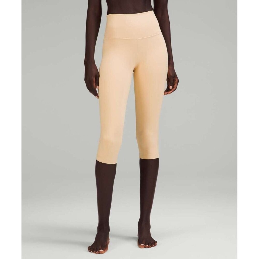 NWT Lululemon ALIGN HR CROP 17” PROSECCO cream beige SZ 8 NWT